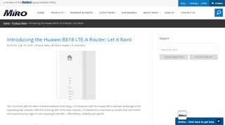 
                            8. Introducing the Huawei B618 LTE-A Router: Let it Rain! - Miro.co.za