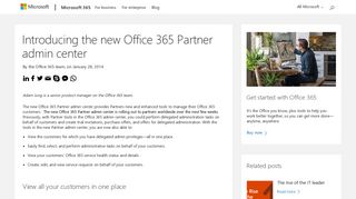 
                            12. Introducing the new Office 365 Partner admin center - Microsoft 365 Blog