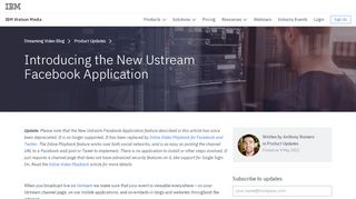 
                            9. Introducing the New Ustream Facebook Application | IBM Cloud Video