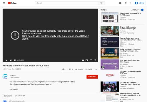 
                            10. Introducing the new YesVideo. Watch, create, & share. - YouTube