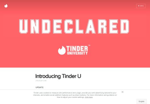 
                            12. Introducing Tinder U