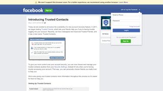 
                            5. Introducing Trusted Contacts | Facebook