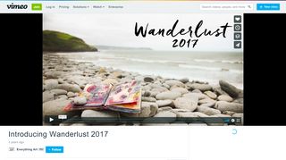 
                            10. Introducing Wanderlust 2017 on Vimeo