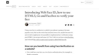 
                            5. Introducing Web Face ID, how to use HTML5, Go and Facebox to ...