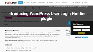 
                            9. Introducing WordPress User Login Notifier plugin • BuddyDev