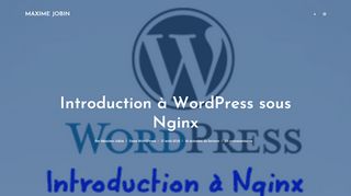 
                            13. Introduction à WordPress sous Nginx - Maxime Jobin