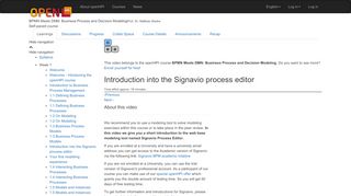 
                            9. Introduction into the Signavio process editor | BPMN Meets DMN: