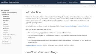 
                            10. Introduction :: ownCloud Documentation