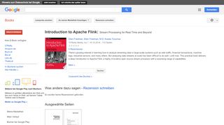 
                            10. Introduction to Apache Flink: Stream Processing for Real Time and ... - Google Books-Ergebnisseite