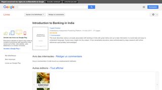 
                            11. Introduction to Banking in India - Résultats Google Recherche de Livres