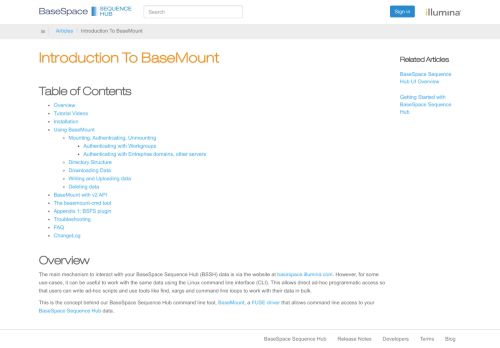 
                            12. Introduction To BaseMount - BaseSpace Sequence Hub Help - Illumina