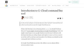 
                            9. Introduction to G-Cloud command line tool – Google Cloud Platform ...