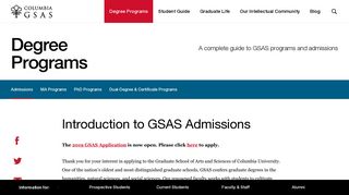 
                            3. Introduction to GSAS Admissions | Columbia | Graduate School of Arts ...
