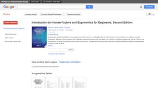 
                            9. Introduction to Human Factors and Ergonomics for Engineers, Second ... - Google Books-Ergebnisseite