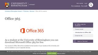 
                            11. Introduction to Office 365 - University of Birmingham Intranet