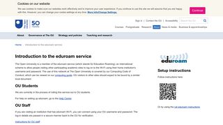 
                            11. Introduction to the eduroam service | About The Open University