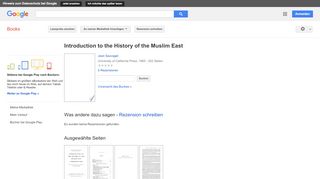 
                            13. Introduction to the History of the Muslim East