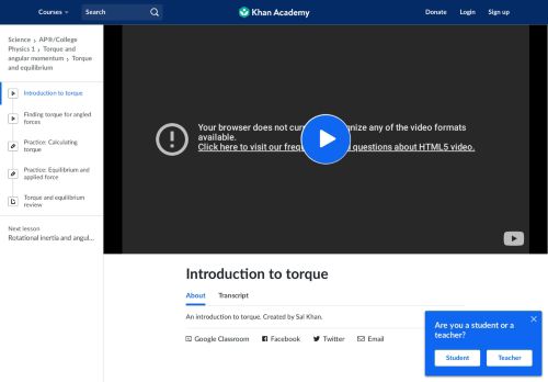 
                            13. Introduction to torque (video) | Khan Academy