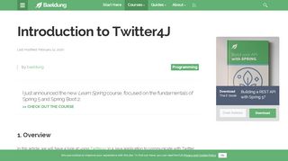 
                            8. Introduction to Twitter4J | Baeldung