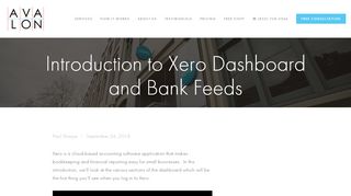 
                            13. Introduction to Xero Dashboard and Bank Feeds — Avalon Accounting