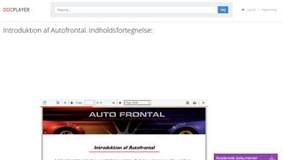 
                            11. Introduktion af Autofrontal. Indholdsfortegnelse: - PDF - docplayer.dk