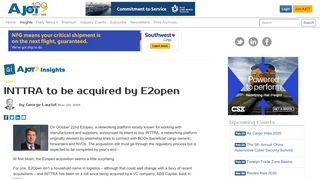 
                            10. INTTRA to be acquired by E2open | AJOT.COM