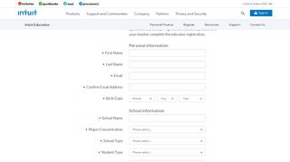 
                            12. Intuit®: Partners | Education - Registration - Students - Quickbooks ...