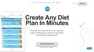 
                            2. iNutrition Pro - Nutrition Planning