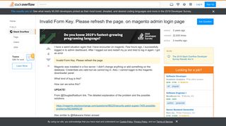 
                            6. Invalid Form Key. Please refresh the page. on magento admin login ...