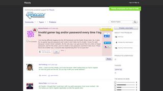 
                            8. Invalid gamer tag and/or password every time I log in. - Get ...