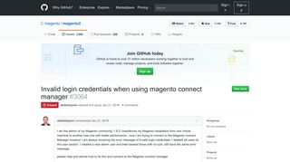 
                            11. Invalid login credentials when using magento connect manager · Issue ...