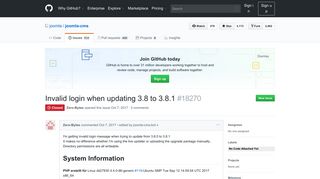 
                            7. Invalid login when updating 3.8 to 3.8.1 · Issue #18270 · joomla/joomla ...