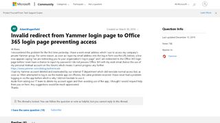 
                            8. Invalid redirect from Yammer login page to Office 365 login page ...