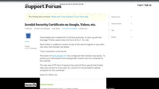 
                            3. Invalid Security Certificate on Google, Yahoo, etc. | Firefox Support ...