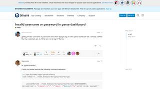 
                            5. Invalid username or password in parse dashboard - Bitnami Community