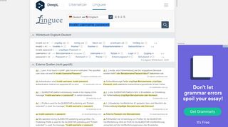 
                            11. invalid username password - Deutsch-Übersetzung – Linguee ...