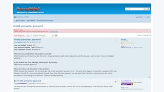 
                            3. Invalid username/ password - - IncrediMail Forum