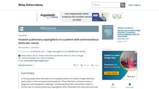 
                            11. Invasive pulmonary aspergillosis in a patient with seminomatous ...