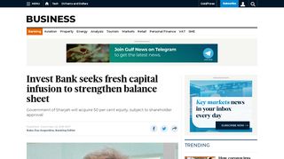 
                            11. Invest Bank seeks fresh capital infusion to strengthen balance sheet