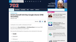 
                            9. Invest yourself rich! Buy Google shares! (FNB Securities) - 702