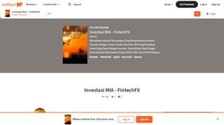 
                            12. Investasi MIA - FintechFX - Wattpad