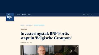 
                            9. Investeringstak BNP Fortis stapt in 'Belgische Groupon' | De Tijd