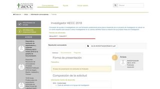 
                            4. Investigador AECC 2018 - Área del Investigador