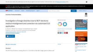 
                            13. Investigation of image distortion due to MCP electronic readout ...