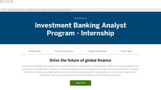 
                            6. Investment Banking Analyst Internship | JPMorgan Chase & Co.