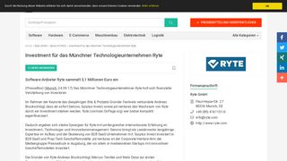 
                            11. Investment für das Münchner Technologieunternehmen Ryte - Ryte ...