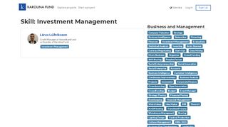 
                            7. Investment Management - Karolina Fund