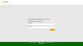 
                            9. Investor Login - Croft Financial Group
