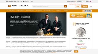 
                            3. Investor Relations | BullionStar - BullionStar Singapore