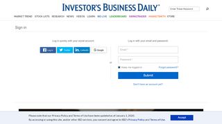 
                            1. Investor's Business Daily | Login